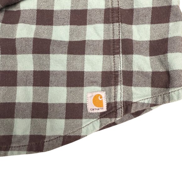 Women's CARHARTT Hamilton Stretch Flannel Button‎ Down Shirt #100714 | Size M - Picture 4 of 10